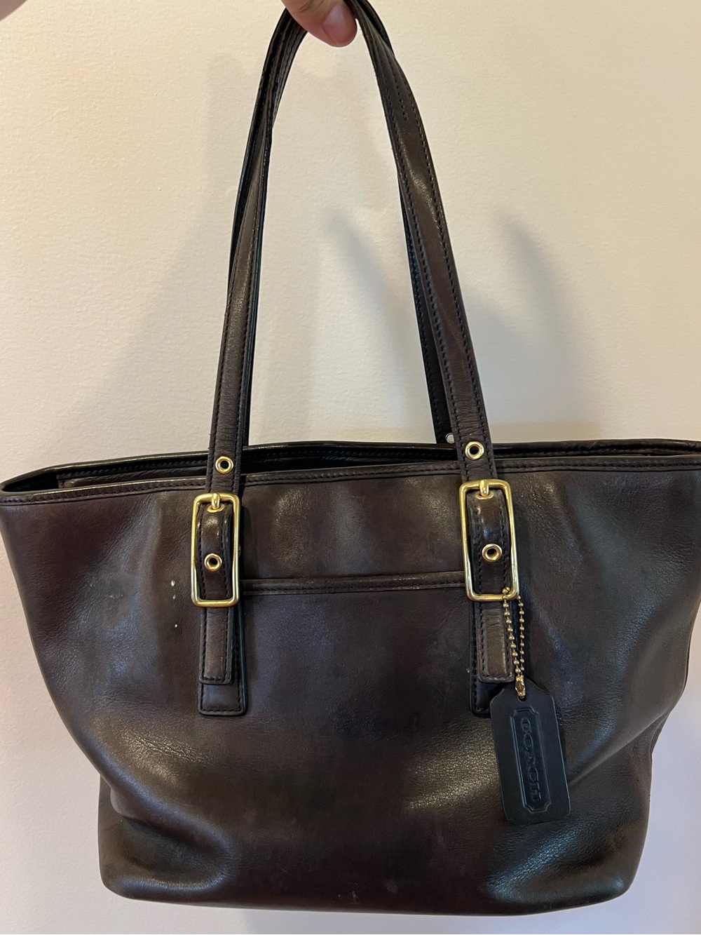 Vintage Coach Legacy West Market Tote 9847 Brown Leather A3W-9847